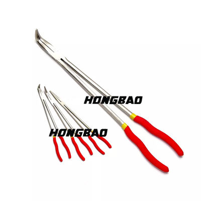 curva angulosa del clip de la nariz de Bent Needle Nose Pliers Long de 16&quot; 90 grados