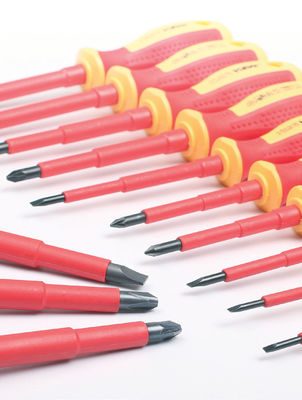 7 12 13 sistema del destornillador del Vde del pedazo 1000V pH PZ con el electricista delgado Insulated Straight Slotted del caso