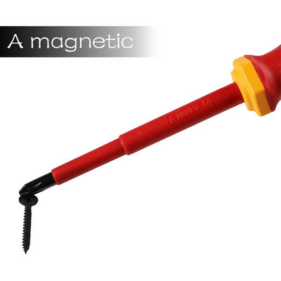 7 12 13 sistema del destornillador del Vde del pedazo 1000V pH PZ con el electricista delgado Insulated Straight Slotted del caso