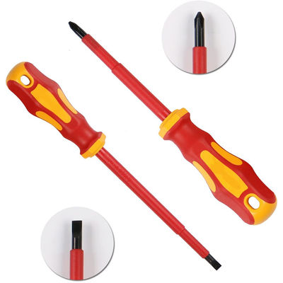 7 12 13 sistema del destornillador del Vde del pedazo 1000V pH PZ con el electricista delgado Insulated Straight Slotted del caso