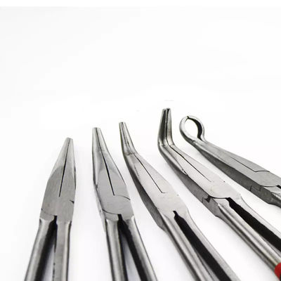 0 45 broche larga Ring Pliers Straight 11 del alcance de 90 grados en Bent Needle Nose Pliers