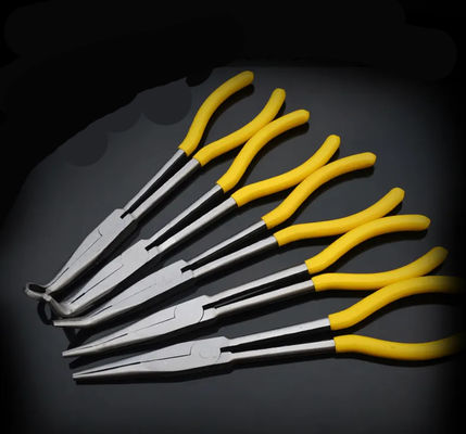 Alicates de nariz de aguja de Bent Nose Pliers Long Angled de 11 pulgadas curva del clip de 20 grados