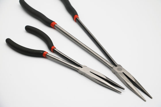 Los alicates de nariz de aguja del ángulo de 45 grados alcanzan de largo a Bent Chain Nose Pliers 16&quot;