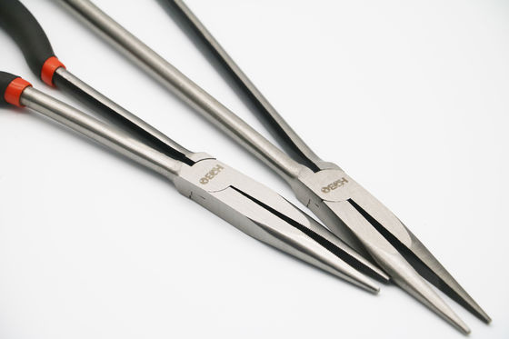 curva angulosa del clip de la nariz de Bent Needle Nose Pliers Long de 16&quot; 90 grados