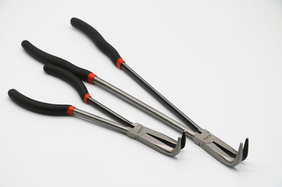 curva angulosa del clip de la nariz de Bent Needle Nose Pliers Long de 16&quot; 90 grados