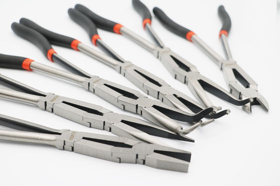 13&quot; de largo alicates extralargos rectos comunes del doble X de Bent Needle Nose Pliers Vde
