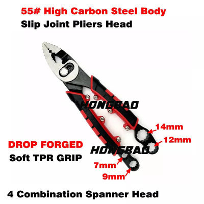 4&quot; 9-1/2 manija larga común de la extremidad de la llave de la llave combinada de 4 del 1/2 de la pulgada del resbalón alicates de la nariz