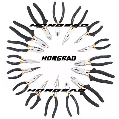 45#Carbon manija sumergida de acero 6&quot; 8&quot; arriba hombro no estándar Bent Nose Diagonal Combination Pliers de tipo americano