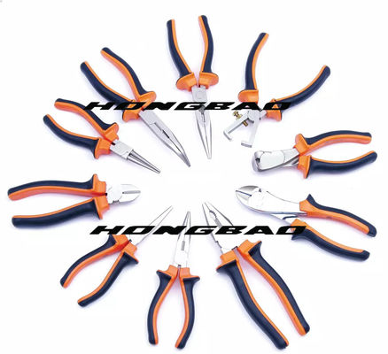 45#Carbon manija sumergida de acero 6&quot; 8&quot; arriba hombro no estándar Bent Nose Diagonal Combination Pliers de tipo americano
