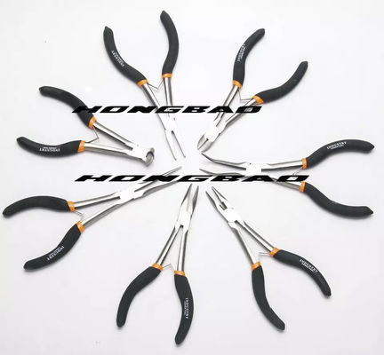 45#Carbon manija sumergida de acero 6&quot; 8&quot; arriba hombro no estándar Bent Nose Diagonal Combination Pliers de tipo americano