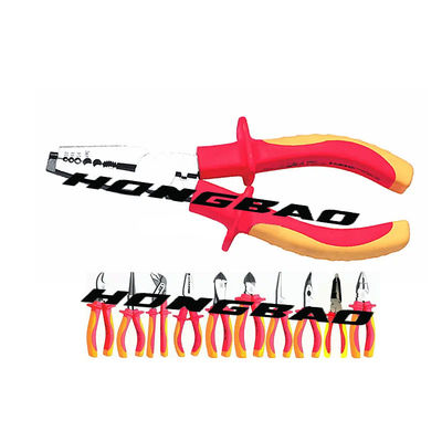 6 8&quot; VDE 1000V aisló la CA lateral 150m m eléctrico 200m m de Bent Nose Pliers del cortador de los alicates que cortaba