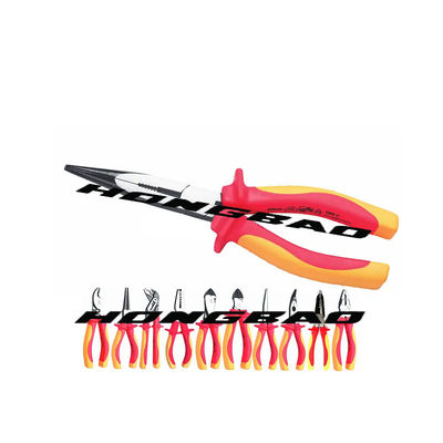 6&quot; 1000V aislado sumergido maneja los alicates largos eléctricos del corte del lado de la nariz de la CA de la nariz que cortan del voltaje largo de los alicates CR-V 1000 V